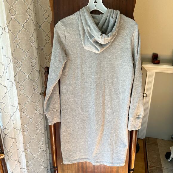 CALVIN KLEIN gray hooded tunic sweatshirt dress SIZE small - Picture 8 of 11